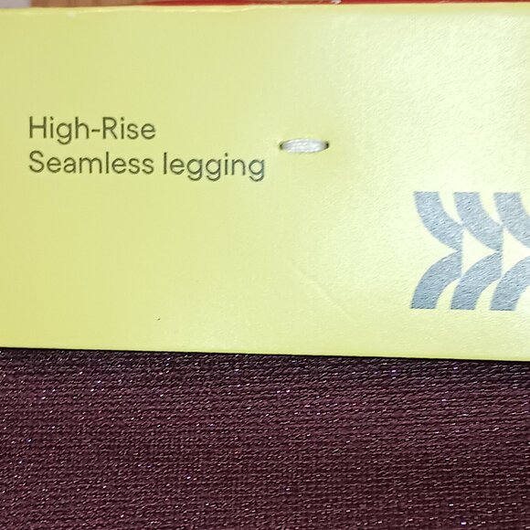 NEW Women's Lurex Seamless High-Rise Leggings - All In Motion™ Plum Purple XS - Picture 6 of 8